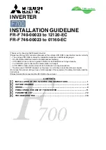 Mitsubishi Electric FR-F 740 Series Installation Manuallines preview