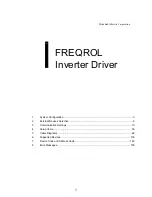 Mitsubishi Electric FREQROL Connection Manual preview