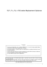 Preview for 3 page of Mitsubishi Electric FX Series Replacement Manual