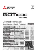 Mitsubishi Electric GOT 1000 Series Connection Manual preview