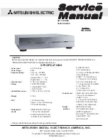Mitsubishi Electric HD-6000 Service Manual preview