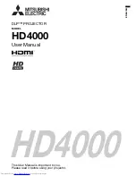 Предварительный просмотр 1 страницы Mitsubishi Electric HD4000 User Manual