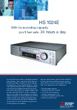 Предварительный просмотр 1 страницы Mitsubishi Electric HS 1024E Specification