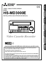 Preview for 1 page of Mitsubishi Electric HS-MD3000E Installation And Operation Manual