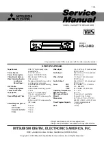 Preview for 1 page of Mitsubishi Electric HS-U449 Service Manual