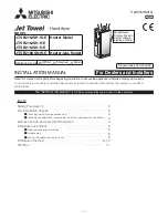 Preview for 1 page of Mitsubishi Electric Jet Towel JT-SB216JSH-H-E Installation Manual