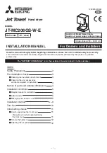 Preview for 1 page of Mitsubishi Electric JT-MC206GS-W-E Installation Manual