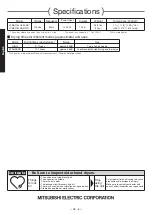 Preview for 8 page of Mitsubishi Electric JT-SB116JH2-S-NA Instruction Manual