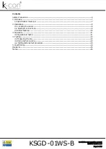 Preview for 3 page of Mitsubishi Electric k-con KSGD-01WS-B Installation And Operation Manual