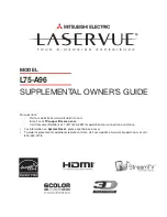 Mitsubishi Electric Laservue L75-A96 Owner'S Manual preview