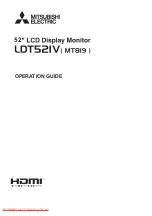 Предварительный просмотр 1 страницы Mitsubishi Electric LDT52IV Operation Manual