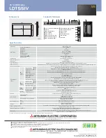 Preview for 2 page of Mitsubishi Electric LDT551V Specifications