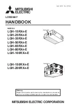 Mitsubishi Electric Lossnay LGH-100RX4-E Handbook предпросмотр