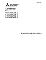 Preview for 1 page of Mitsubishi Electric Lossnay LGH-150RVXT-E Installation Instructions Manual