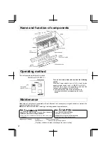 Preview for 2 page of Mitsubishi Electric Lossnay LGH-40ES-E Operating Instructions