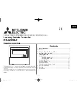 Mitsubishi Electric Lossnay PZ-60DR-E Operating Instructions Manual preview