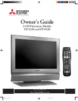 Preview for 1 page of Mitsubishi Electric LT-2220 Owner'S Manual