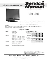 Mitsubishi Electric LT-3280 Service Manual preview