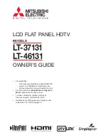 Preview for 1 page of Mitsubishi Electric LT-37131 Owner'S Manual