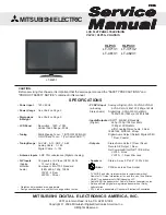 Preview for 1 page of Mitsubishi Electric LT-37131 Service Manual
