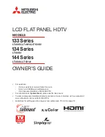 Mitsubishi Electric LT-40133 Owner'S Manual preview