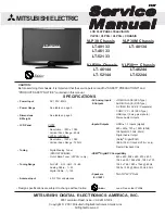 Preview for 1 page of Mitsubishi Electric LT-40133 Service Manual