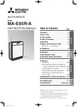 Preview for 1 page of Mitsubishi Electric MA-E85R-A Instruction Manual