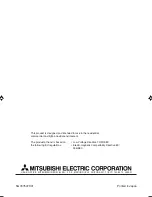 Preview for 11 page of Mitsubishi Electric MAC-821SC-E Installation Manual