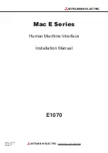 Предварительный просмотр 1 страницы Mitsubishi Electric Mac E Series Installation Manual