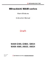 Preview for 1 page of Mitsubishi Electric MAM-AM20 Instruction Manual