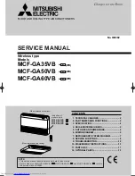 Предварительный просмотр 1 страницы Mitsubishi Electric MCF-A12WV-E1 Service Manual