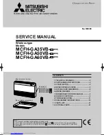 Предварительный просмотр 1 страницы Mitsubishi Electric MCFH-GA35VB Service Manual