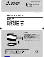 Mitsubishi Electric MCFZ-A12WV Service Manual предпросмотр