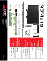 Preview for 2 page of Mitsubishi Electric MDT421S Specifications