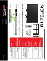 Preview for 2 page of Mitsubishi Electric MDT521S Specifications