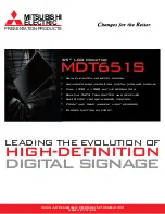 Mitsubishi Electric MDt651S Specifications preview