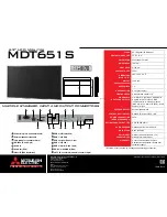 Предварительный просмотр 2 страницы Mitsubishi Electric MDt651S Specifications