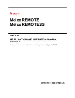 Preview for 1 page of Mitsubishi Electric MelcoREMOTE Installation And Operation Manual