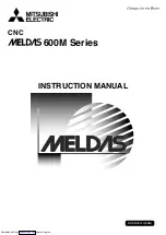 Preview for 1 page of Mitsubishi Electric MELDAS 600M Series Instruction Manual