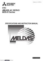 Preview for 1 page of Mitsubishi Electric MELDAS MDS-R Series Specifications And Instruction Manual