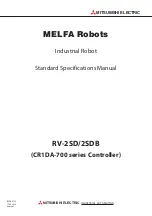 Preview for 1 page of Mitsubishi Electric MELFA 2SDB Standard Specifications Manual