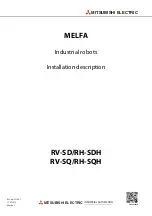 Предварительный просмотр 1 страницы Mitsubishi Electric MELFA RH-12SDH Series Installation Description