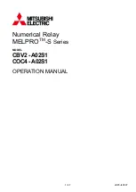 Mitsubishi Electric MELPRO CBV2 -A02S1 Operation Manual preview