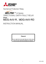 Mitsubishi Electric MELPRO MDG-A4V-R Instruction Manual preview