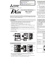 Mitsubishi Electric MELSEC-F FX0N-3A User Manual preview