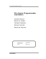 Preview for 4 page of Mitsubishi Electric MELSEC-F FX2N-1HC Hardware Manual