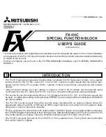 Mitsubishi Electric MELSEC FX-1HC User Manual preview