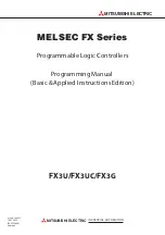 Mitsubishi Electric MELSEC FX3G Programming Manual preview