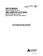 Mitsubishi Electric MELSERVO-J2S-S061 Specifications And Instruction Manual preview