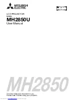 Mitsubishi Electric MH2850 User Manual предпросмотр